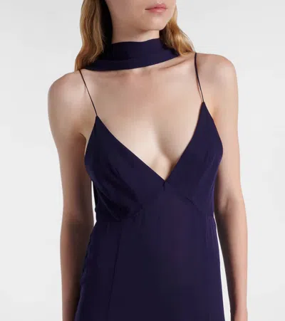 Khaite Candita Scarf-detail Silk Midi Dress