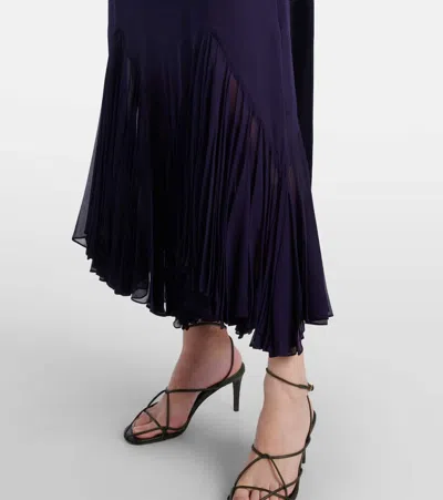 Khaite Candita Scarf-detail Silk Midi Dress