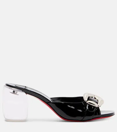 Christian Louboutin Minny Bubble 70 Patent Leather Mules