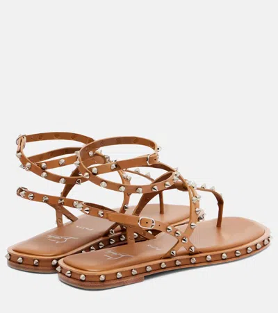 Christian Louboutin Bombina Spiked Leather Sandals