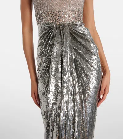 Jenny Packham Only You Beaded Sequined Tulle Gown