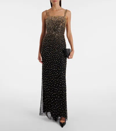 Jenny Packham Cherry Crystal-embellished Gown