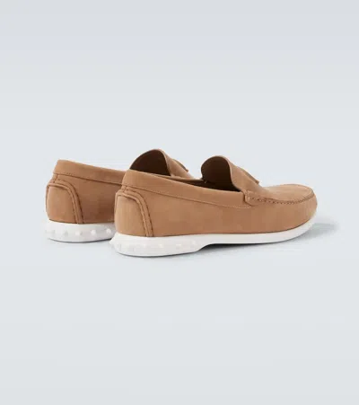 Christian Louboutin Moonboat Leather Boat Shoes