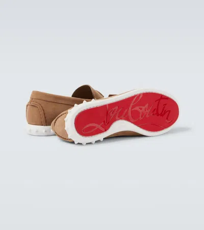 Christian Louboutin Moonboat Leather Boat Shoes