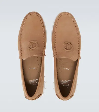 Christian Louboutin Moonboat Leather Boat Shoes