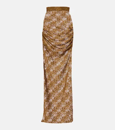 Alex Perry Floral Sheer Lace Skirt
