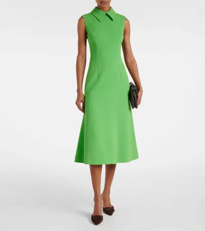 Emilia Wickstead Leontine Wool Crêpe Midi Dress