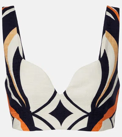 La Doublej Baia Crop Top In White