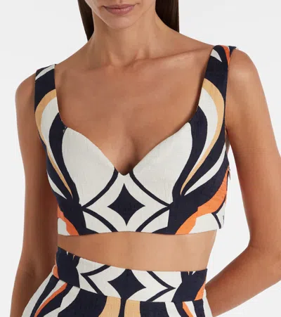 La Doublej Baia Crop Top In White