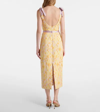 Markarian Acacia Embroidered Brocade Corset Dress
