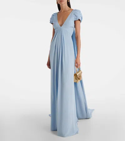 Markarian Silk Gown In Blue