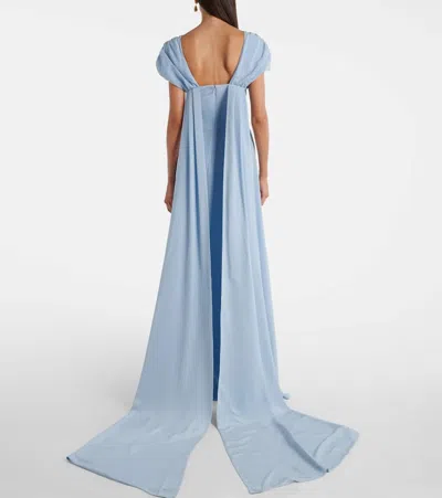 Markarian Silk Gown In Blue