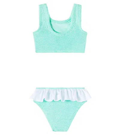 Hunza G Olive Ruffled Bikini In Green
