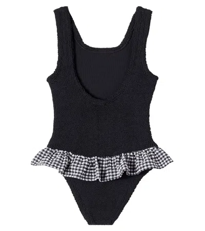 Hunza G Duo Denise Gingham Swimsuit In Black