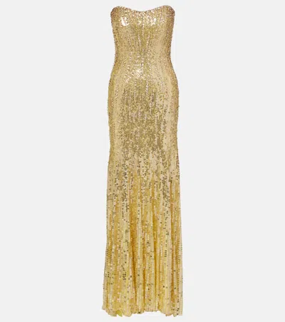 Jenny Packham Sarai Sequined Corset Gown