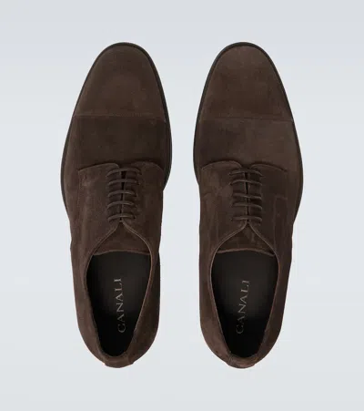 Canali Cap Toe Derby In Brown
