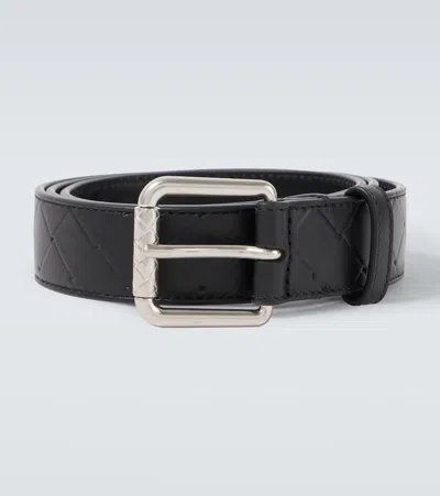 Bottega Veneta Intrecciato Stamp 35mm Leather Belt