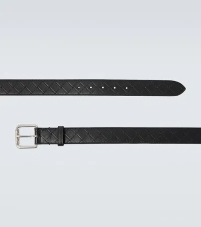 Bottega Veneta Intrecciato Stamp 35mm Leather Belt