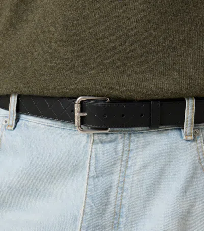 Bottega Veneta Intrecciato Stamp 35mm Leather Belt