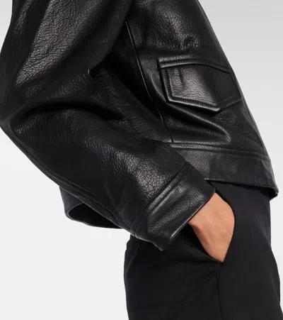 Nour Hammour Layne Leather Jacket In Black