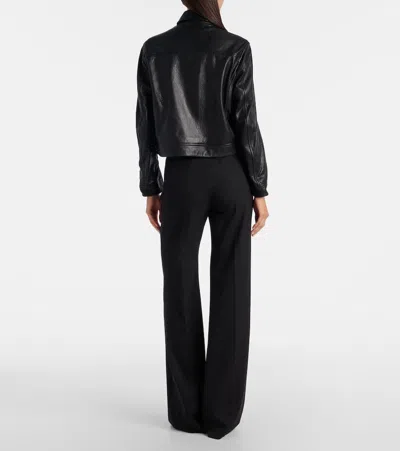 Nour Hammour Layne Leather Jacket In Black