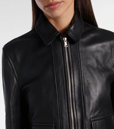 Nour Hammour Layne Leather Jacket In Black