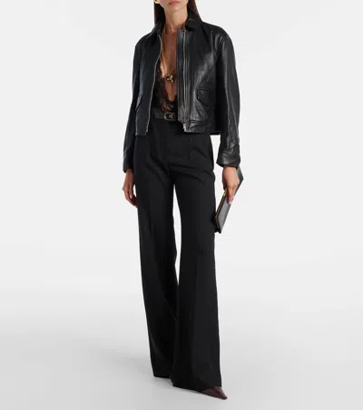 Nour Hammour Layne Leather Jacket In Black