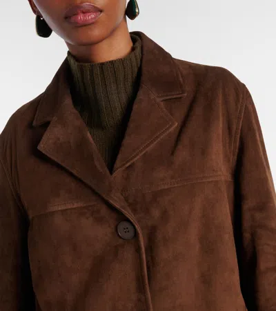 Nour Hammour Gotham Suede Coat