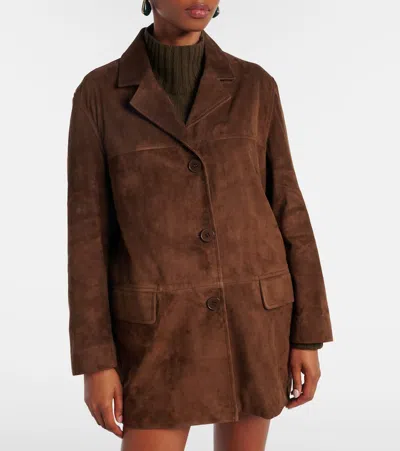 Nour Hammour Gotham Suede Coat