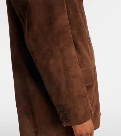 Nour Hammour Gotham Suede Coat