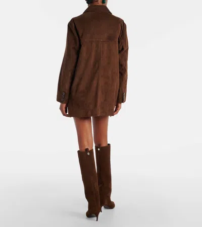 Nour Hammour Gotham Suede Coat