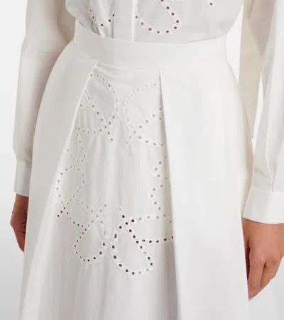 Elie Saab Cotton Midi Skirt