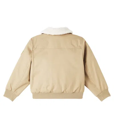 Bonpoint John Faux Shearling-trimmed Jacket In Neutral