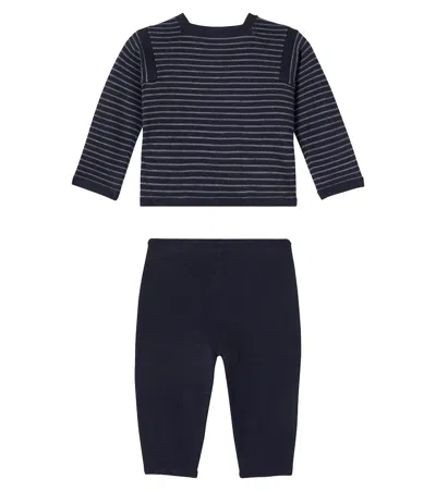Bonpoint Baby Joe Striped Wool Sweater And Pants Set