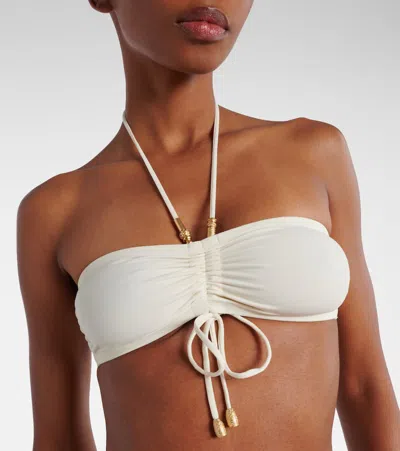 Eres Melia Gathered Bandeau Bikini Top In White