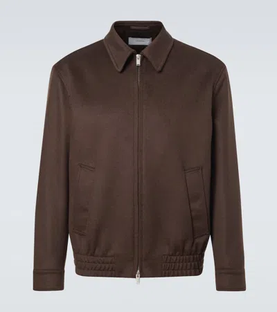 Lardini Cashmere And Wool Blouson In Brown