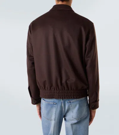 Lardini Cashmere And Wool Blouson In Brown