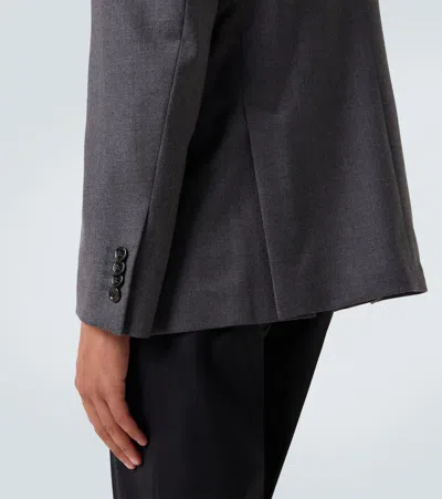 Lardini Double-breasted Wool Blazer In Gray
