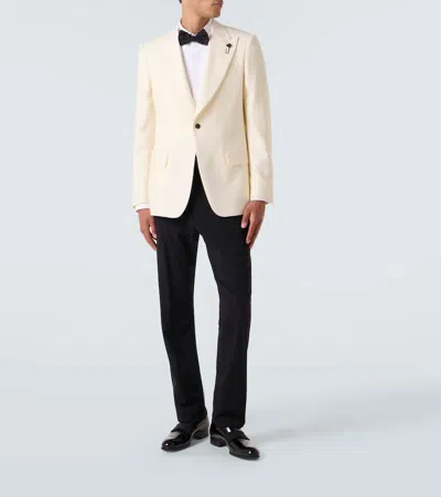 Lardini Single-breasted Virgin Wool Blazer In White