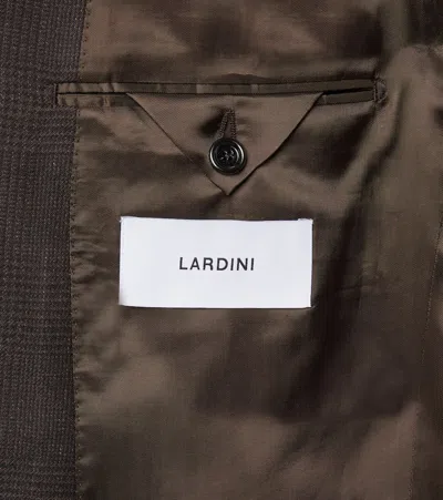 Lardini Double-breasted Wool Blazer In Brown