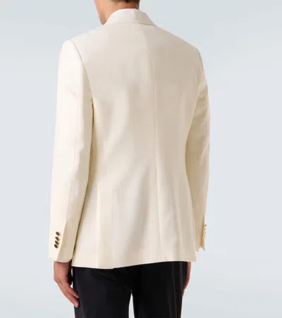 Lardini Single-breasted Virgin Wool Blazer In White