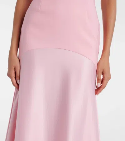 Solace London Alessandra Satin Gown In Pink