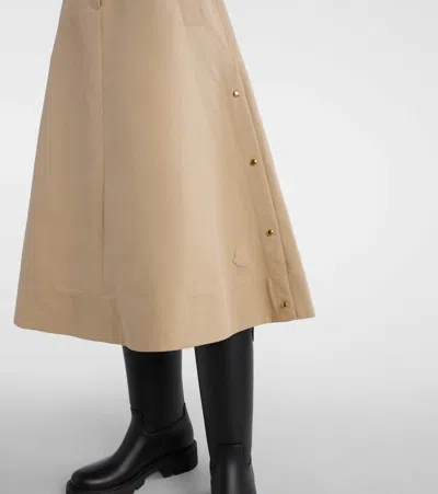 Moncler Belted Cotton Midi Skirt