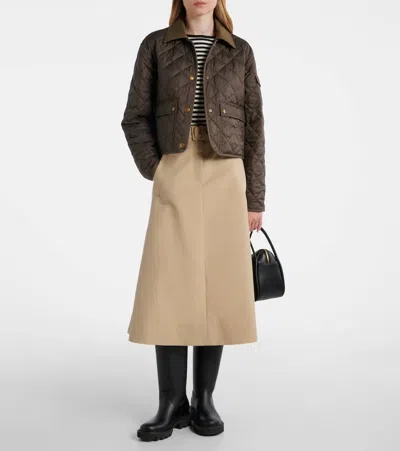Moncler Belted Cotton Midi Skirt