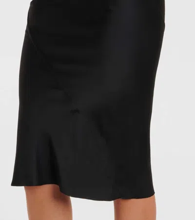 Rick Owens Seb Draped Charmeuse Midi Dress
