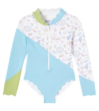 Marysia Bumby Bumby Northsea Rashguard Scalloped Swimsuit In Multi