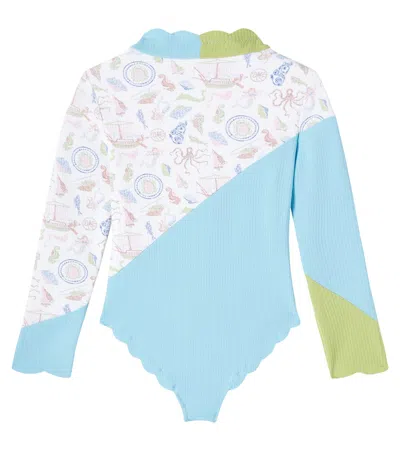 Marysia Bumby Bumby Northsea Rashguard Scalloped Swimsuit In Multi