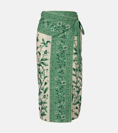 Agua By Agua Bendita Luna Ceiba Cotton Beach Cover-up In Green