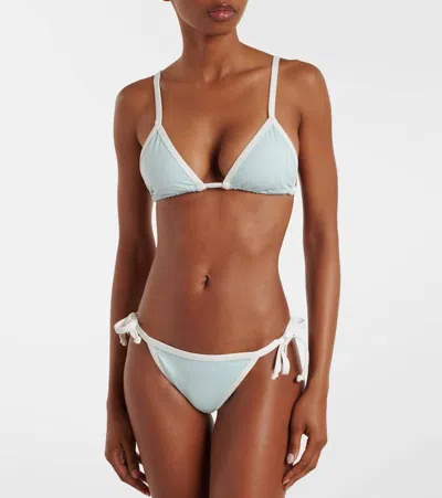 Marysia Porto String Bikini Top In Blue