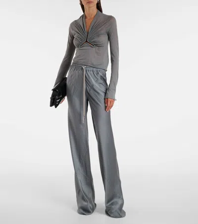 Rick Owens Oversized Charmeuse Wide-leg Pants